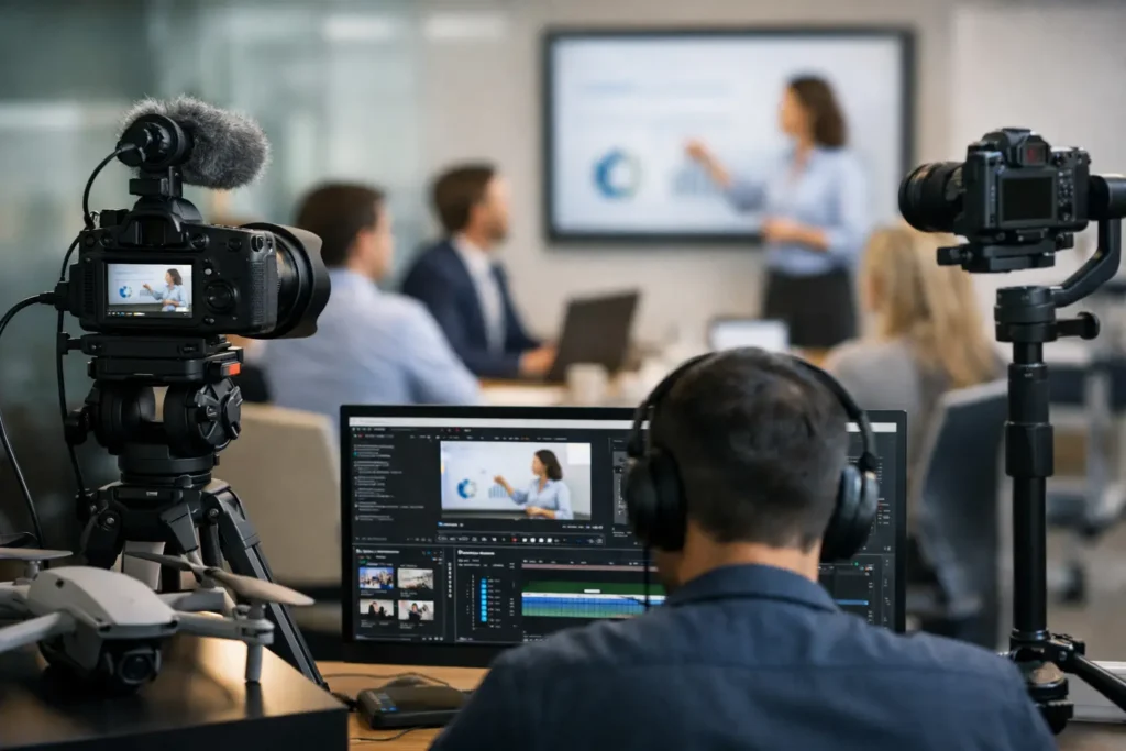 Como gravar treinamento corporativo