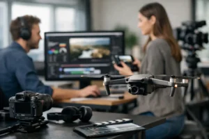 Drone em vídeos corporativos: quando vale