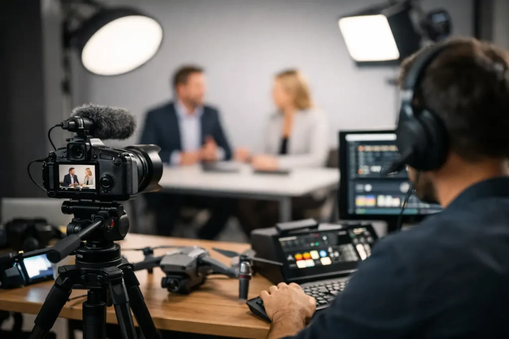 Estrutura para live corporativa sem improviso