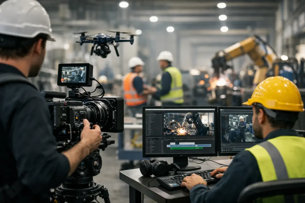 Filmagem industrial em Porto Alegre bem planejada
